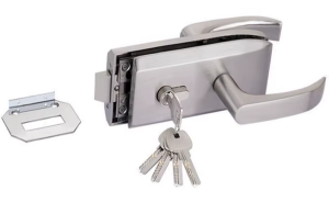 Glastürschloss für Glastüren von 8 mm und 12 mm Glas.