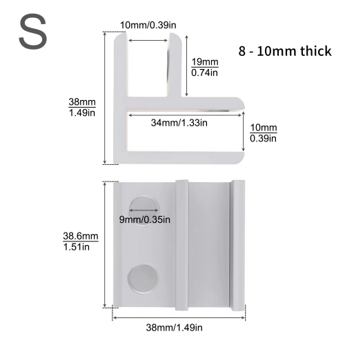 Glasverbinder bis 10 mm Glas