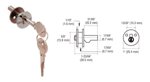 Glass Door Lock for Glass Doors and Cabinets