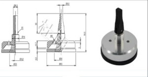 Ventosa de fijación de aluminio.